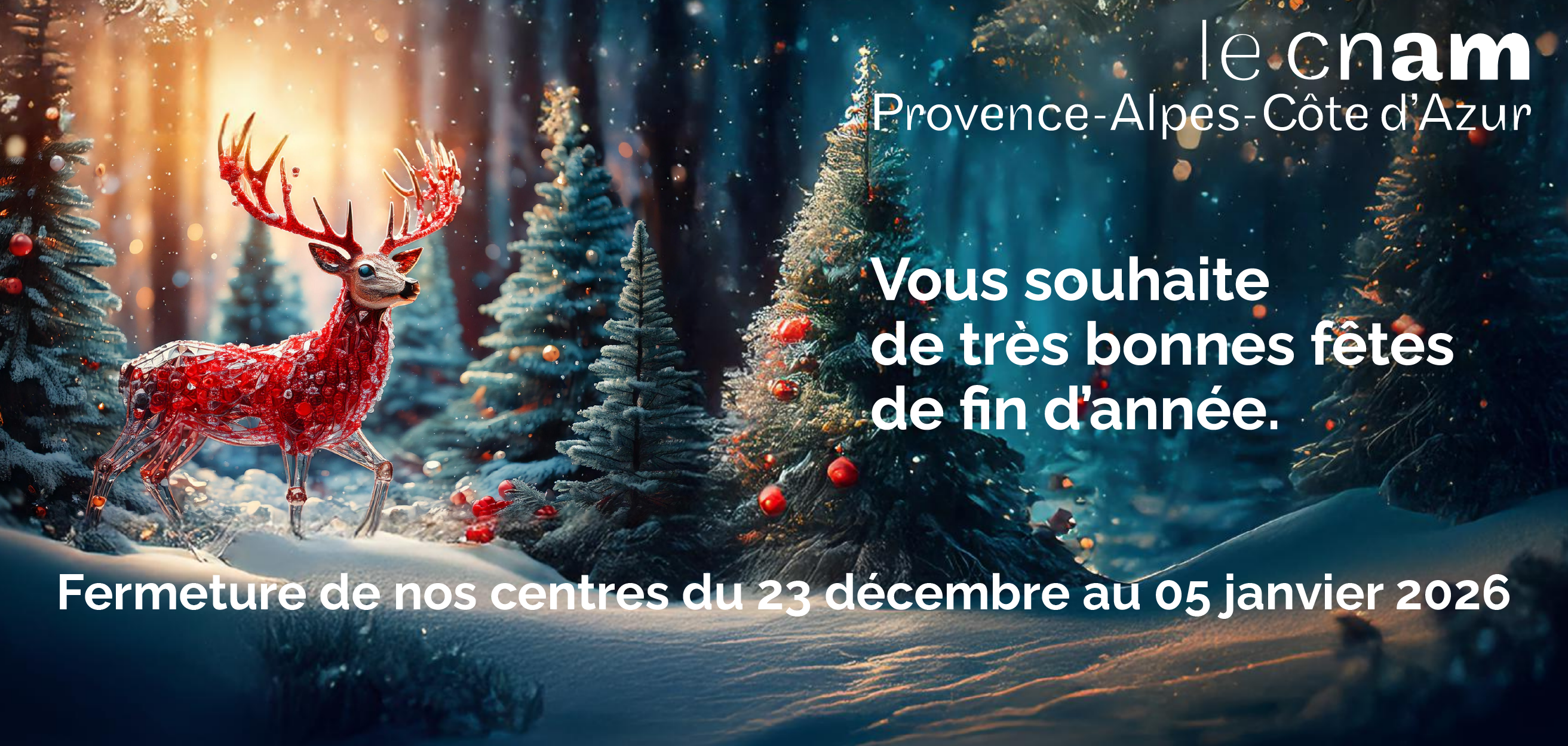  Le Cnam Paca vous souhaite de bonnes fêtes de fin d'année.