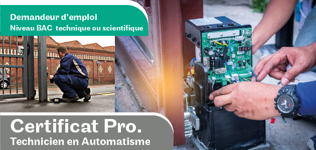 FORMATION Certificat professionnel Technicien en AUTOMATISME